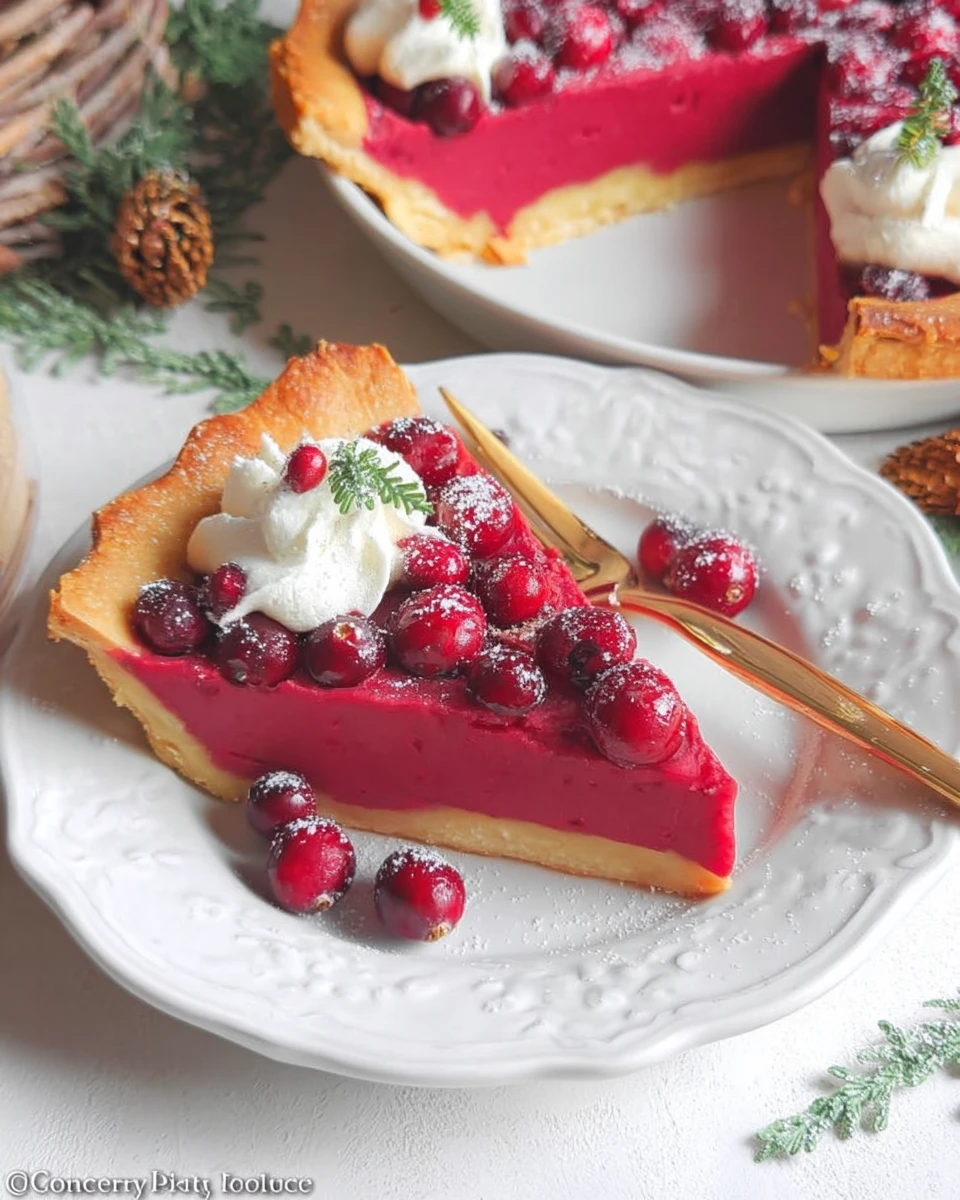 Cranberry Custard Pie