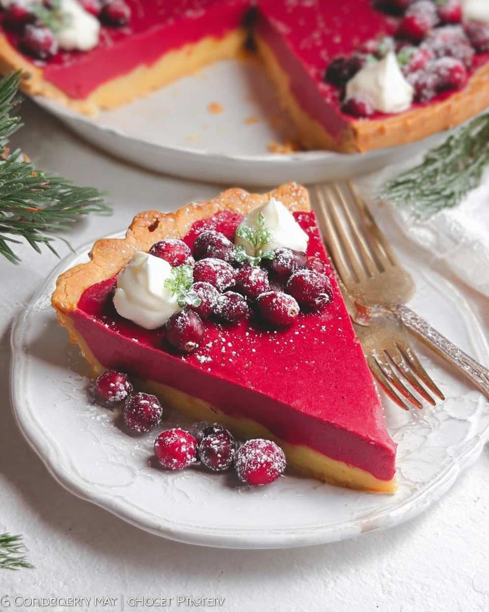 Cranberry Custard Pie