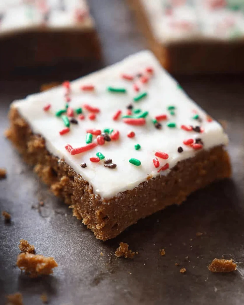 Gingerbread Cookie Bars