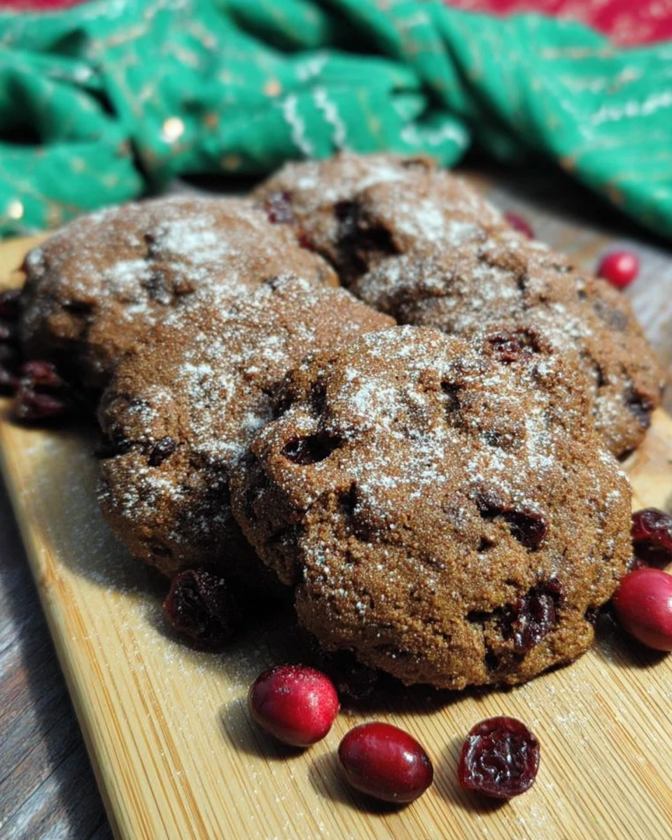 Gingerbread Cranberry Chocolate Chip Cookies