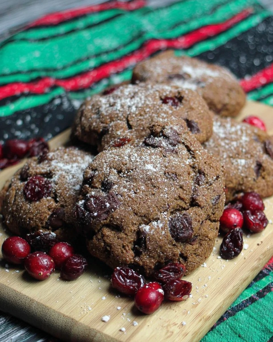 Gingerbread Cranberry Chocolate Chip Cookies