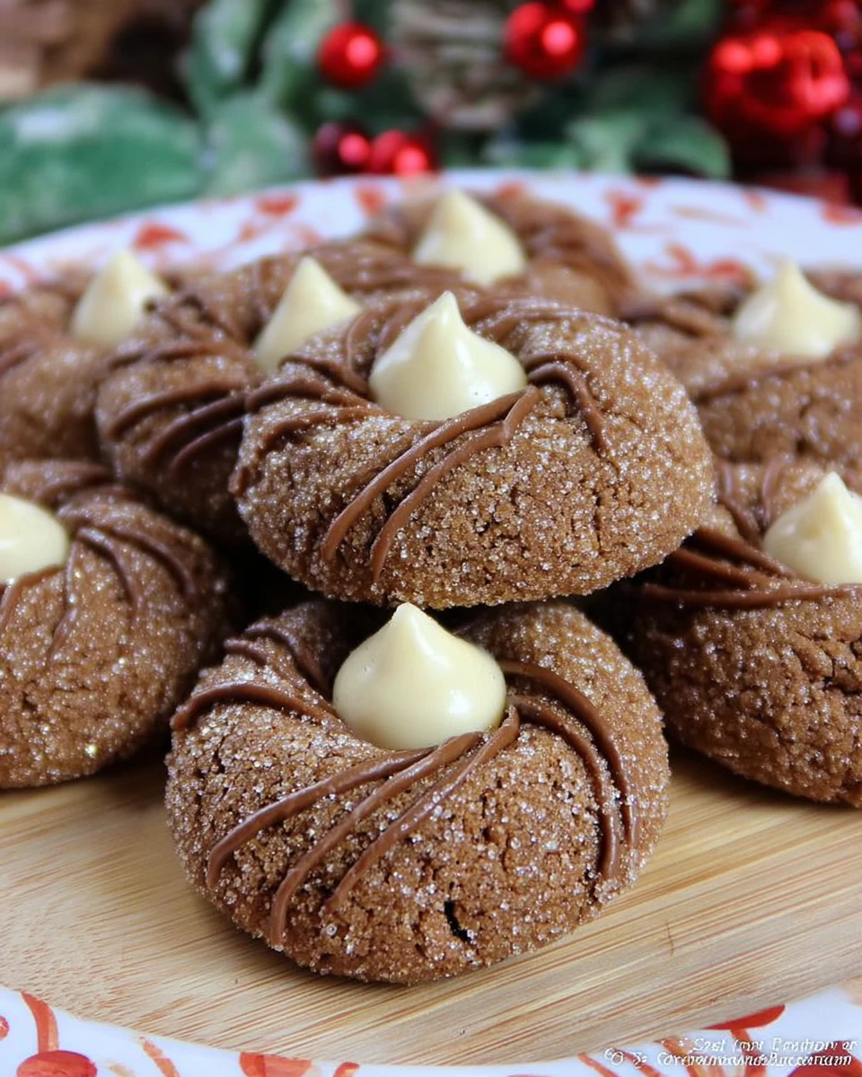 Gingerbread Kiss Cookies