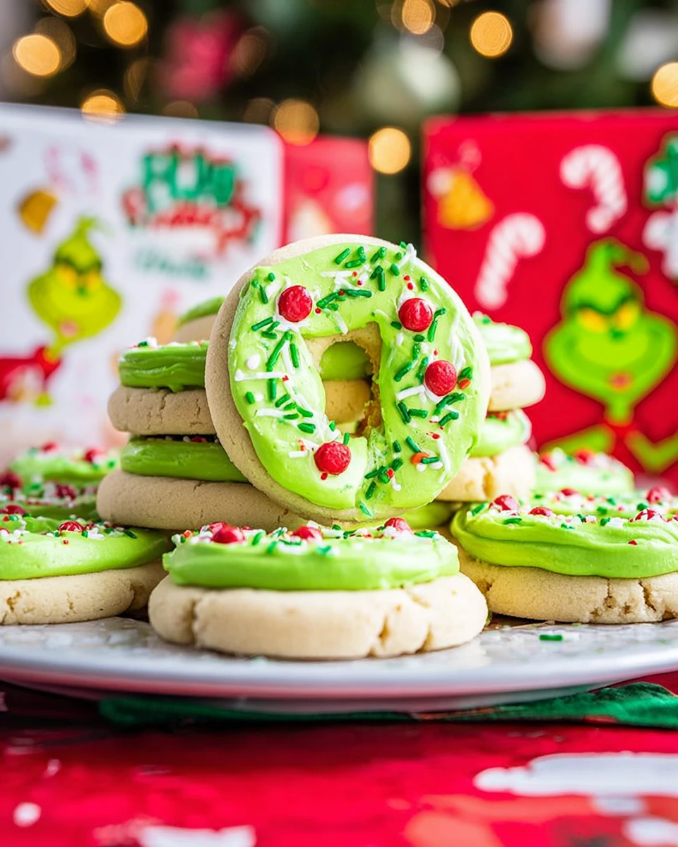 Grinch Crumbl Christmas Sugar Cookies 6 Grinch Crumbl Christmas Sugar Cookies