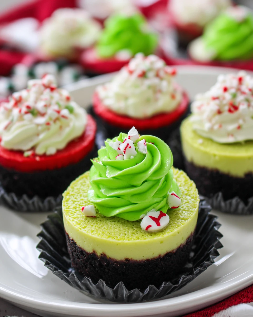 Grinch Mini Cheesecakes
