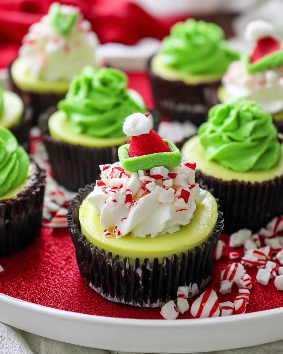 Grinch Mini Cheesecakes