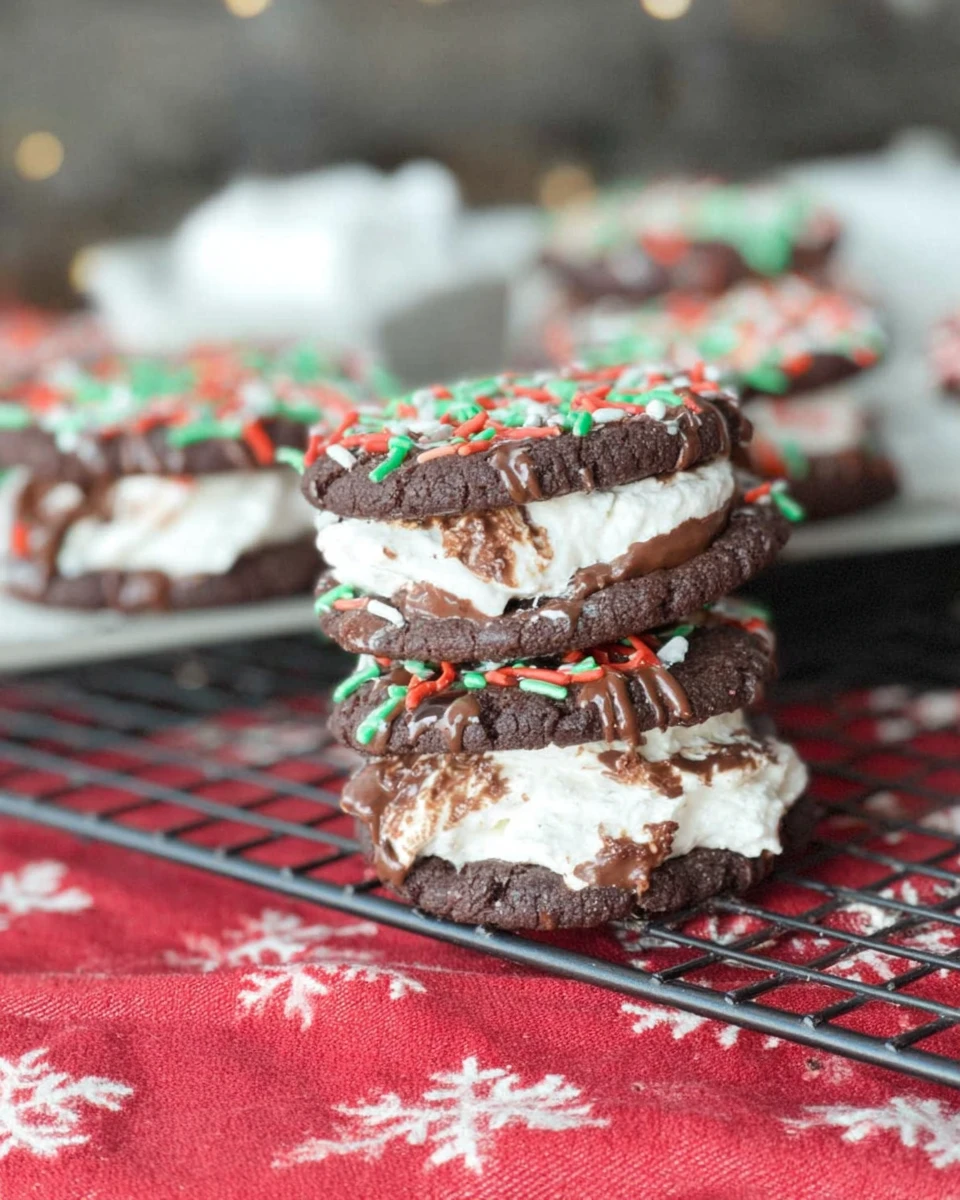 Hot Chocolate Cookies With Marshmallow Buttercream Frosting