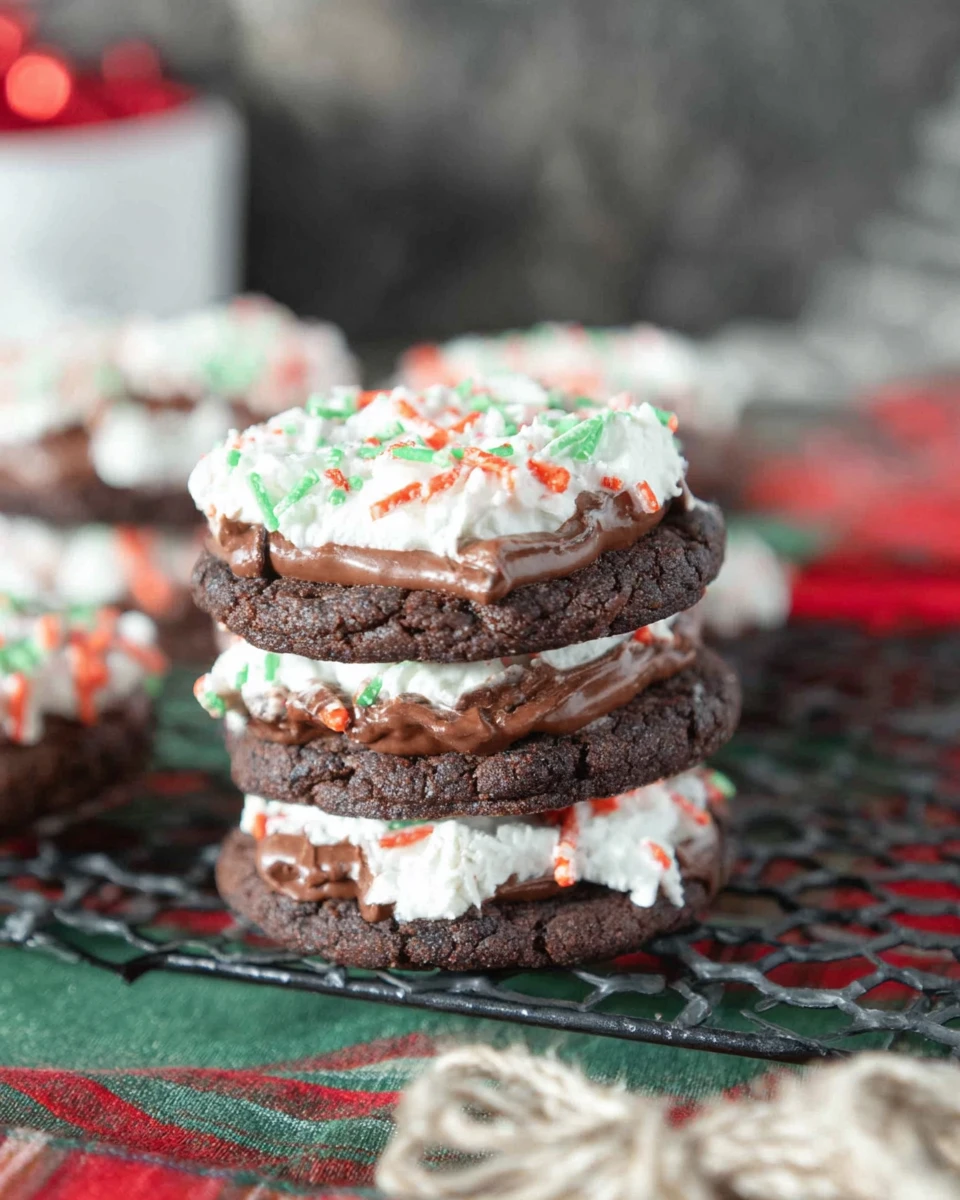 Hot Chocolate Cookies With Marshmallow Buttercream Frosting