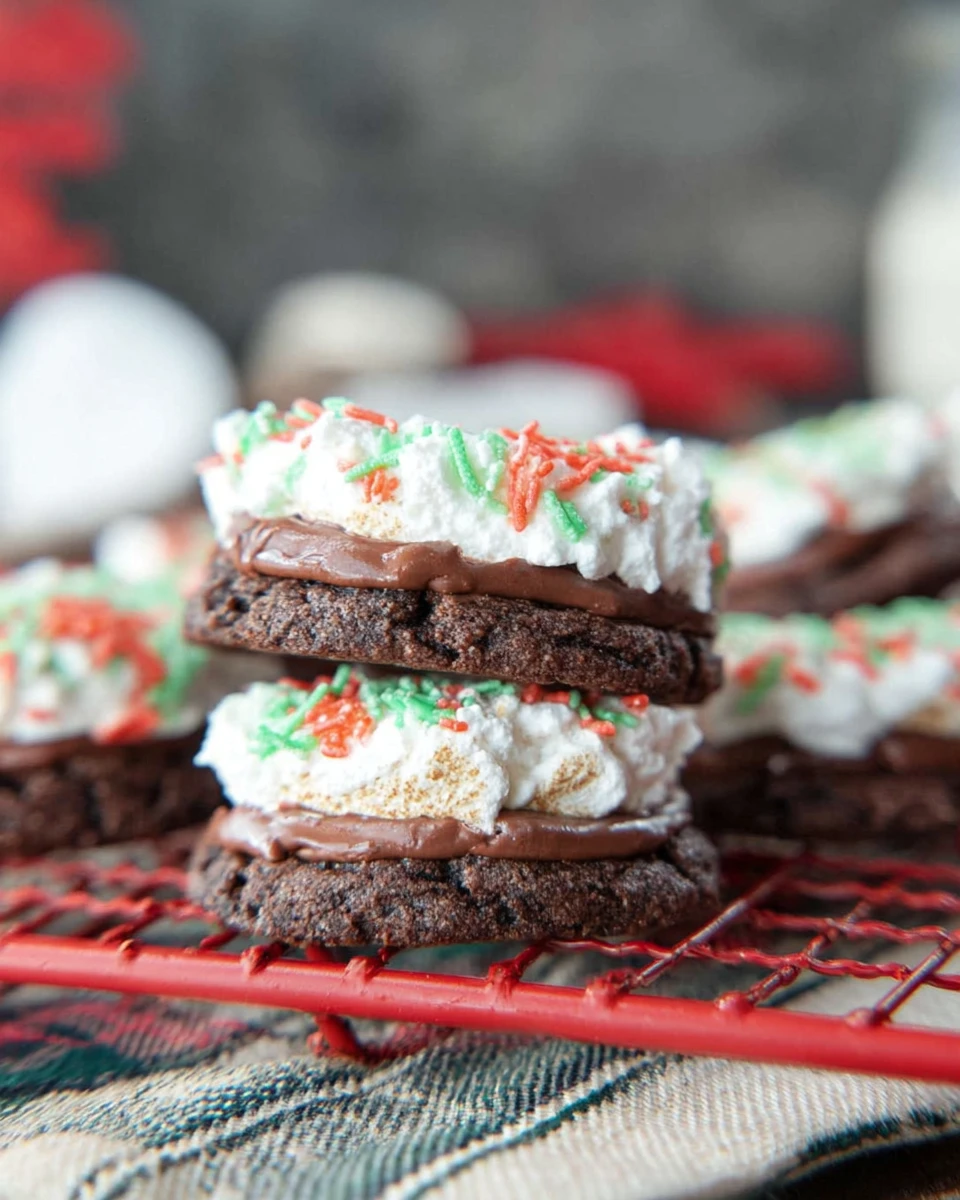 Hot Chocolate Cookies With Marshmallow Buttercream Frosting