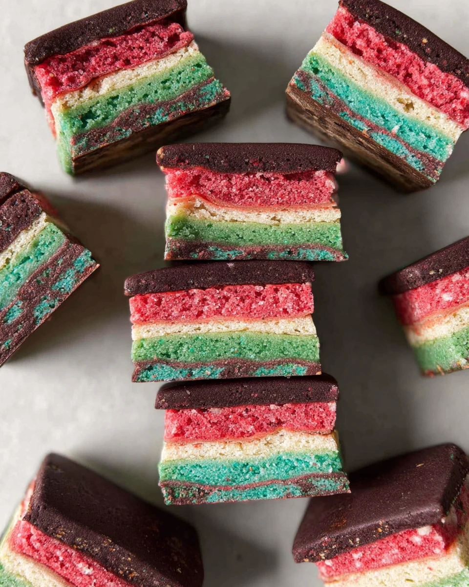 Italian Rainbow Cookies 6 Italian Rainbow Cookies