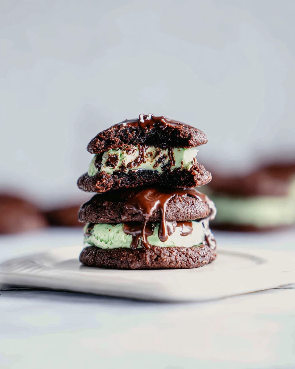 Mint Brownie Cookies