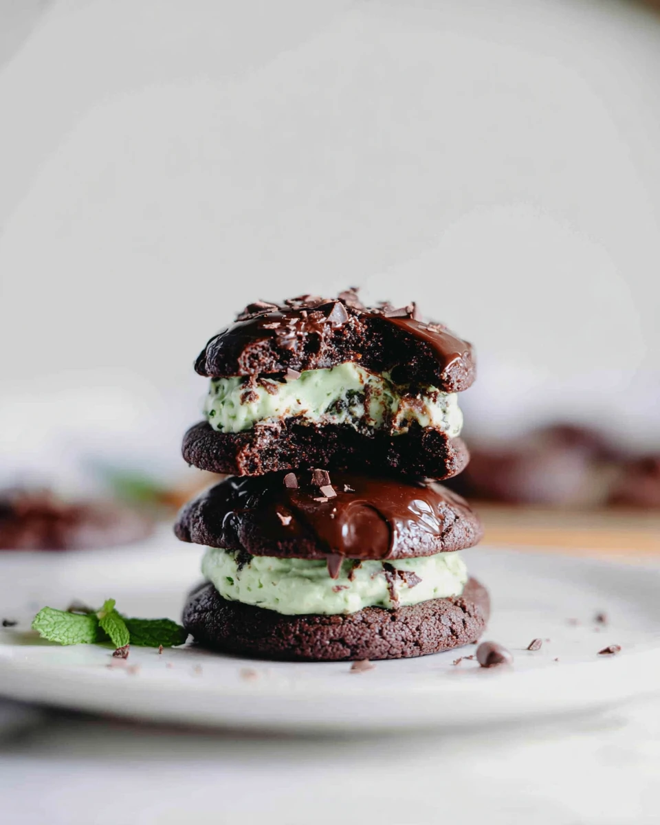 Mint Brownie Cookies