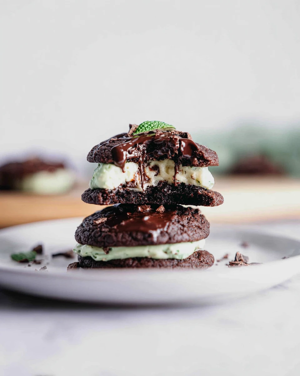 Mint Brownie Cookies