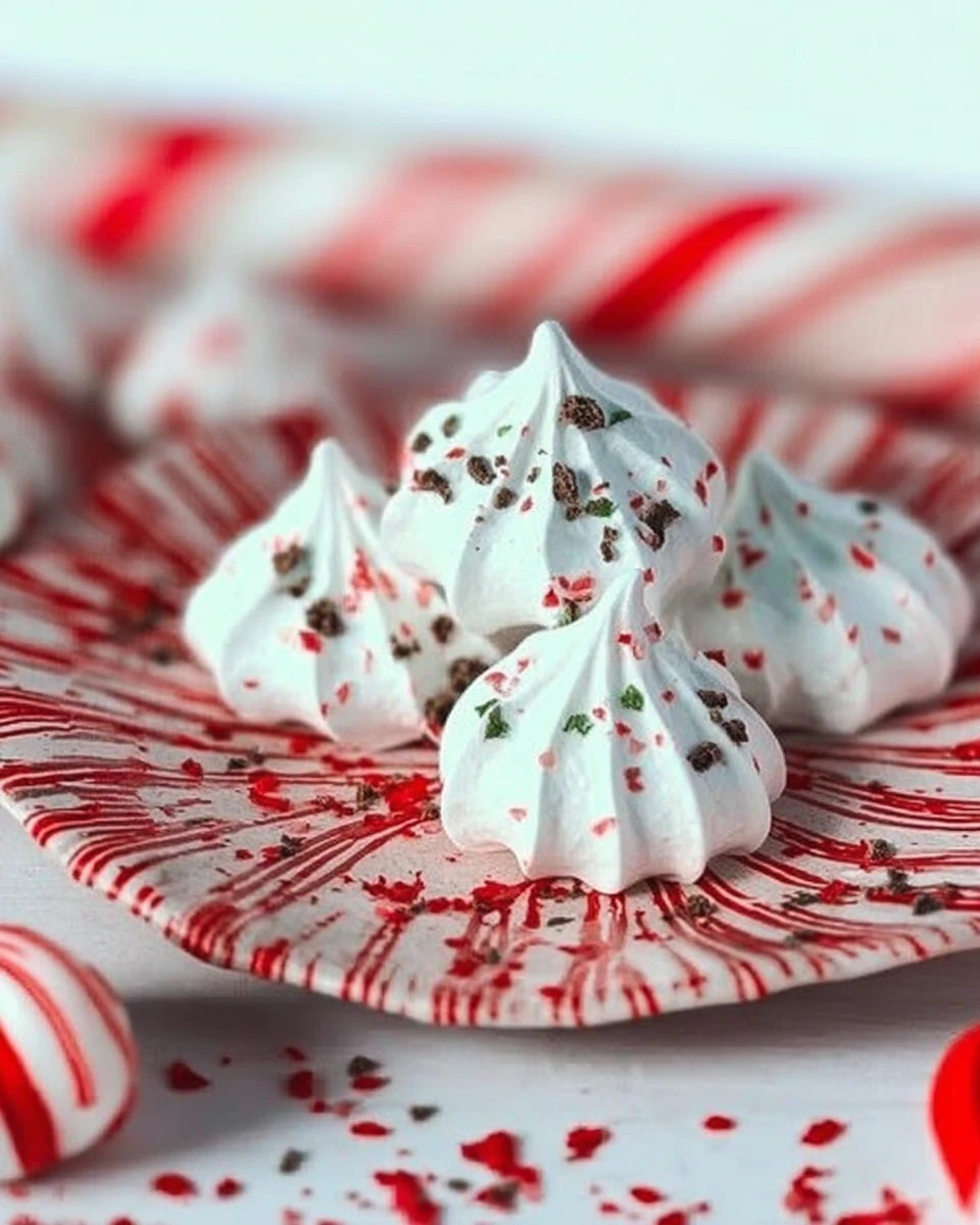 Mint Chocolate Meringue Cookies