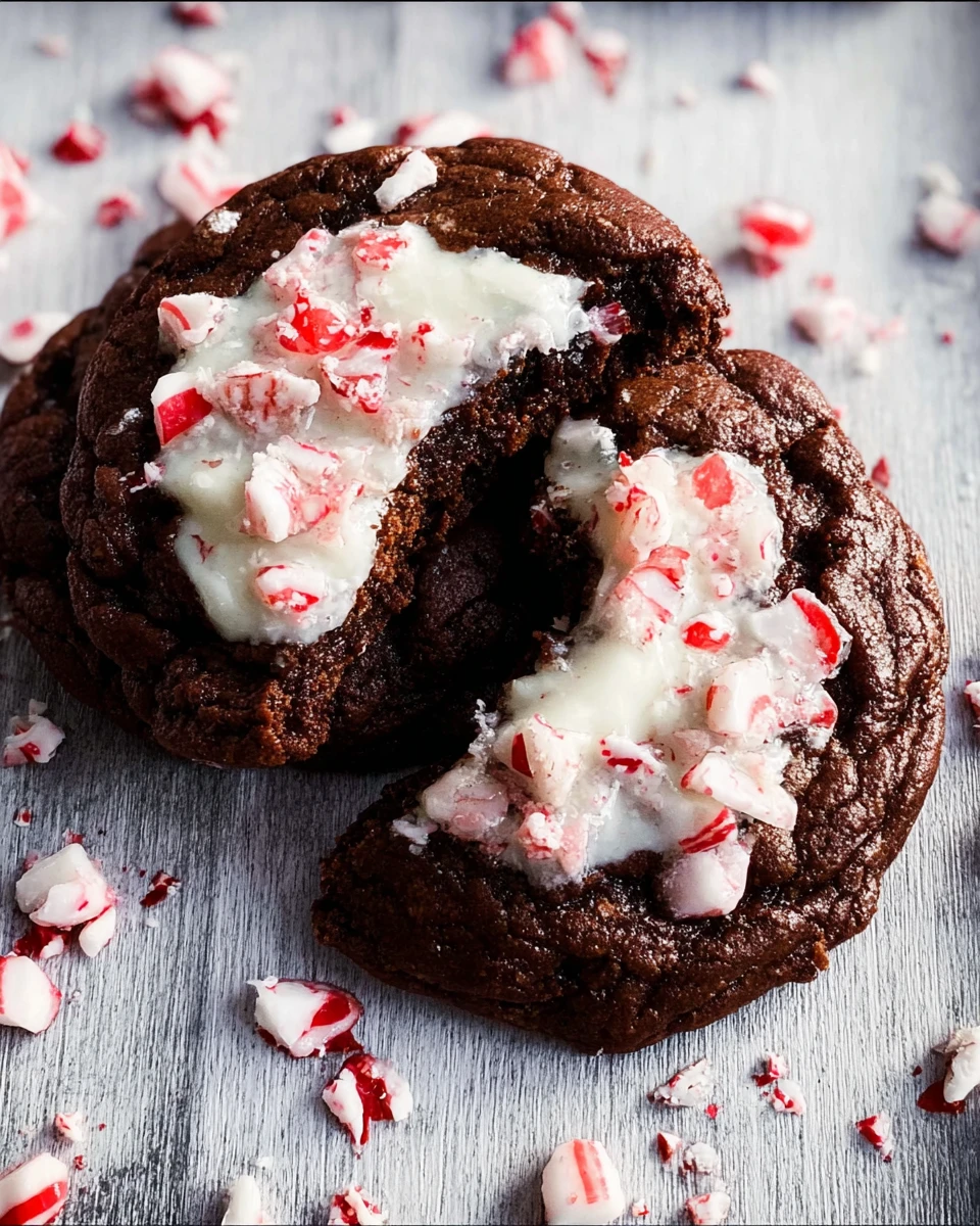 Mrs. Claus Chocolate Peppermint Cookies