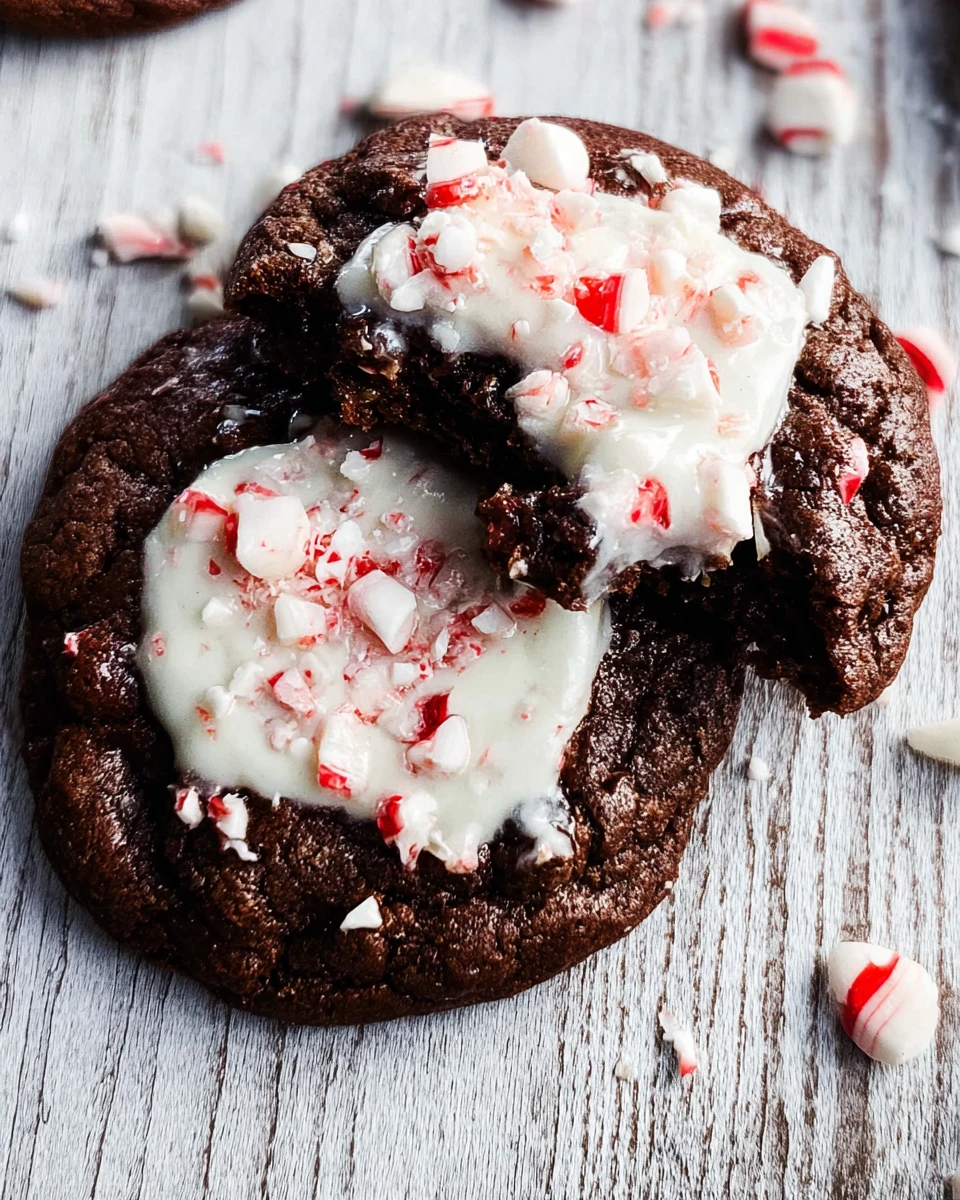 Mrs. Claus Chocolate Peppermint Cookies