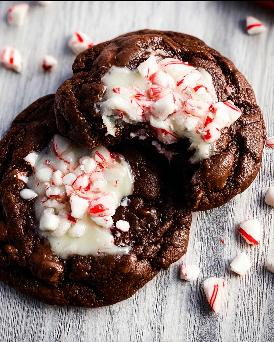 Mrs. Claus Chocolate Peppermint Cookies
