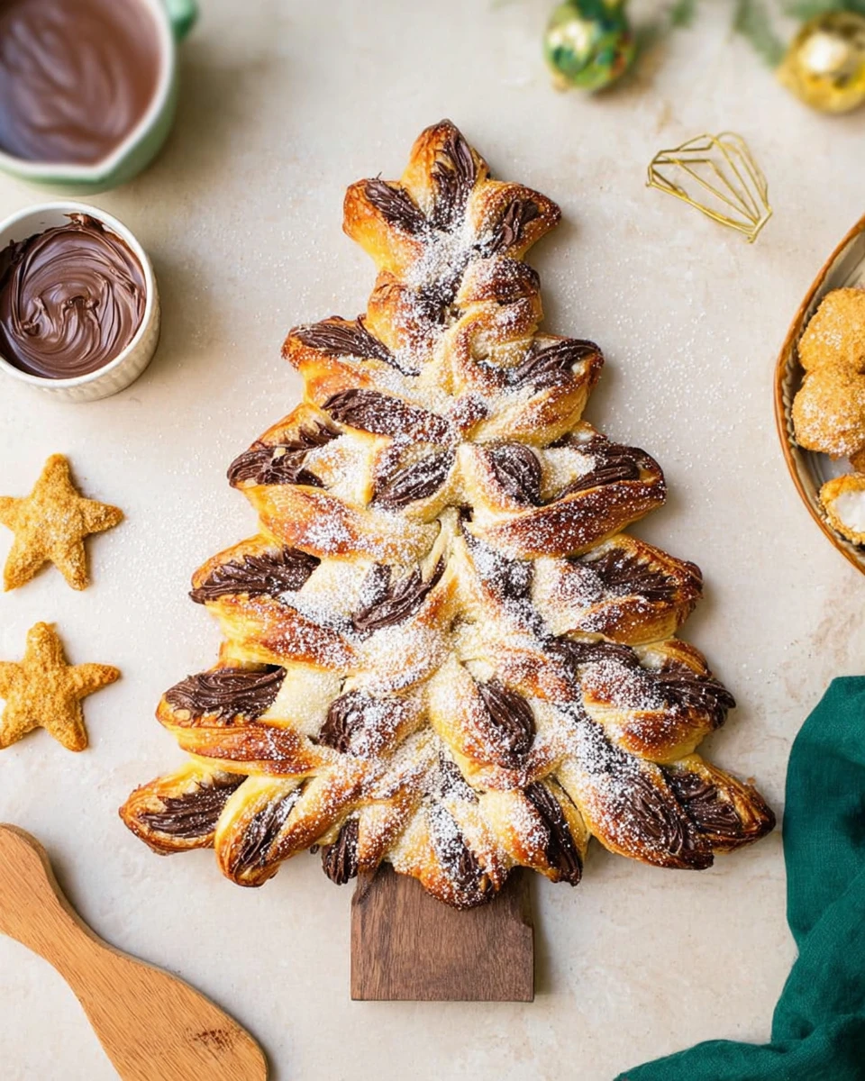 Nutella Puff Pastry Christmas Tree