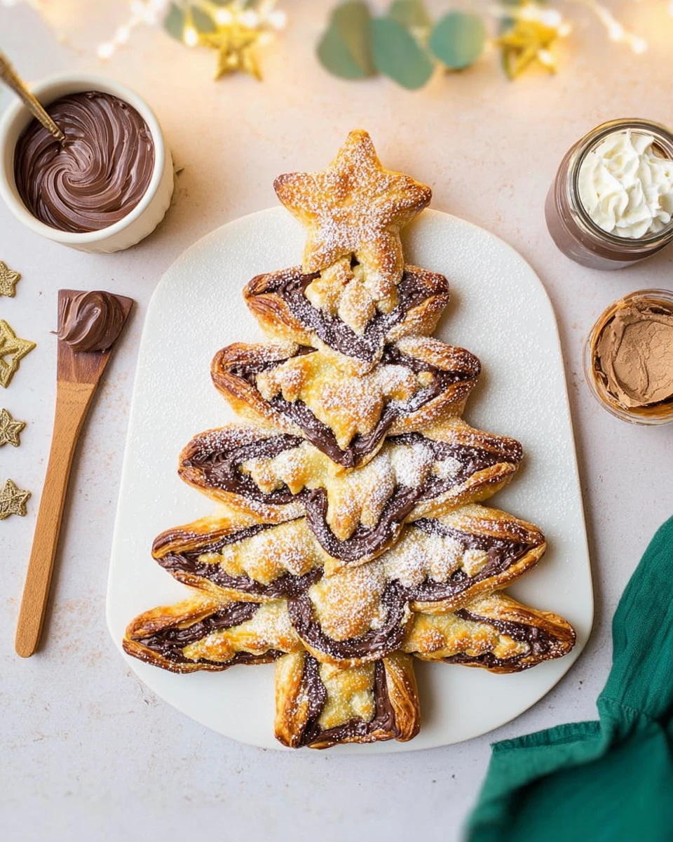 Nutella Puff Pastry Christmas Tree