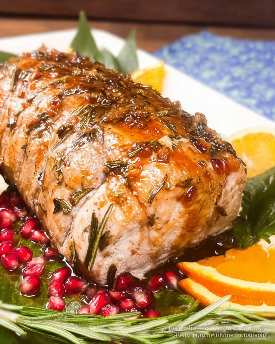 Orange Pomegranate Rosemary Pork Roast 5 Orange Pomegranate Rosemary Pork Roast