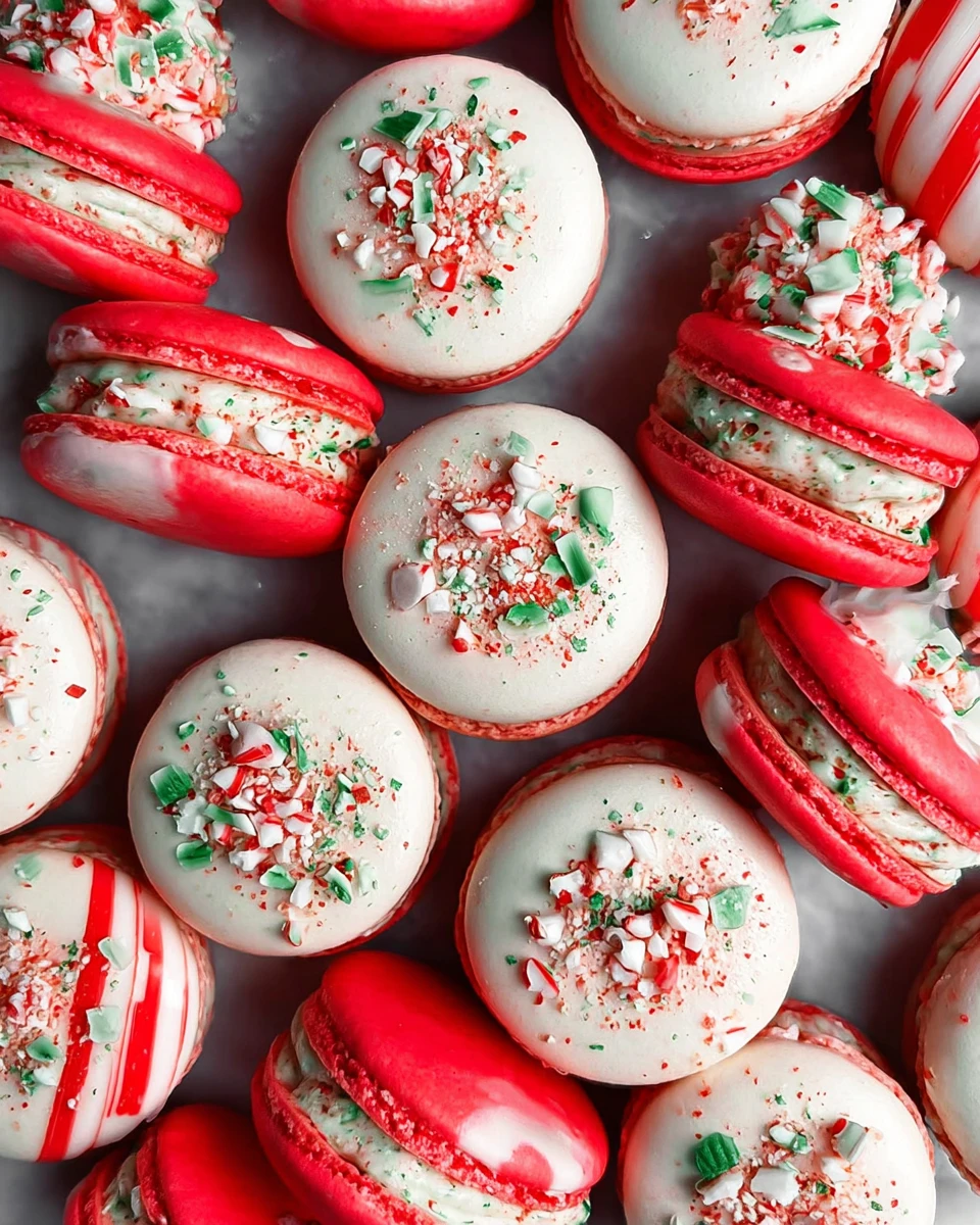Peppermint Macarons