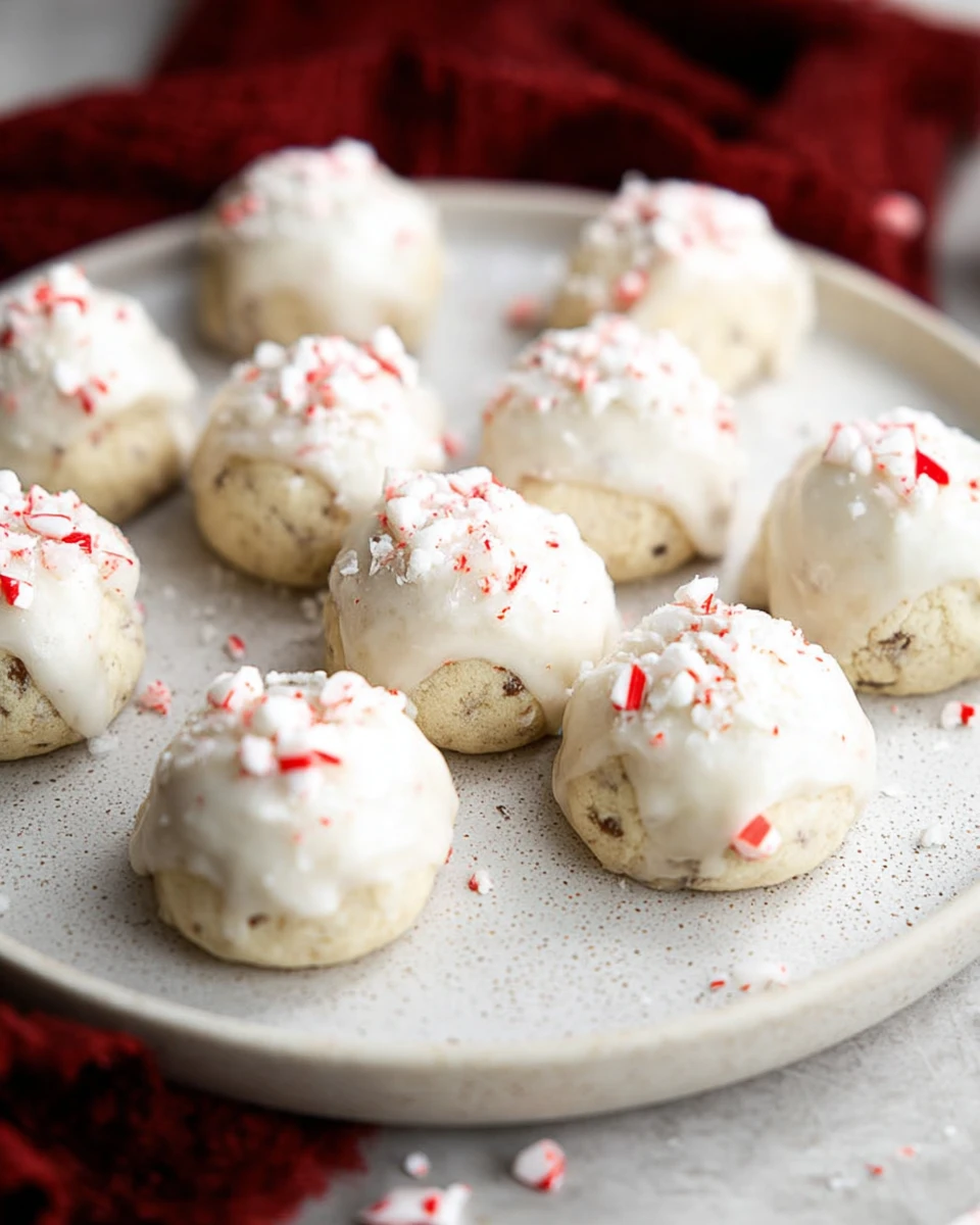 Peppermint Snowball Cookies