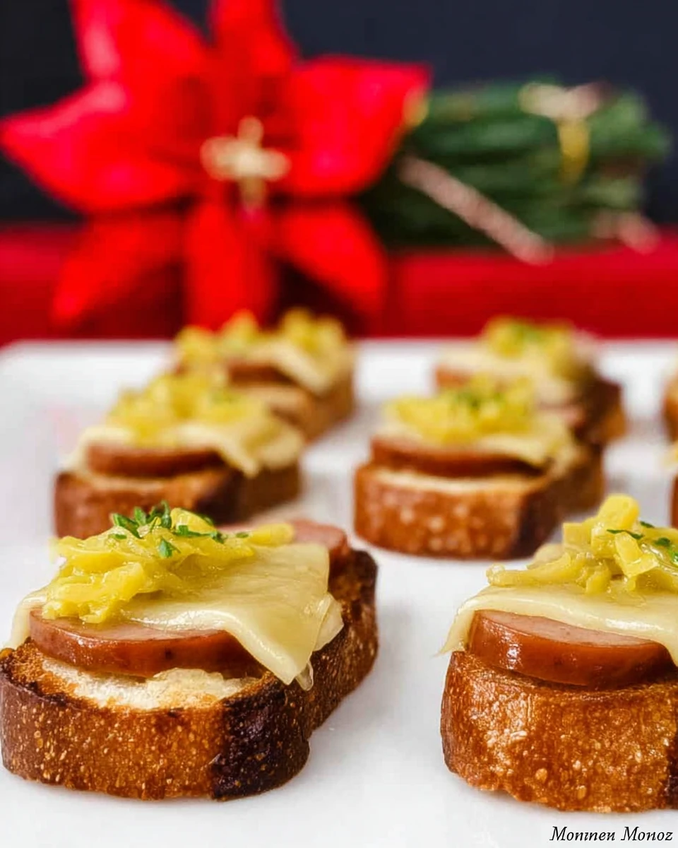 Pepperoncini Gruyere Cocktail Crostini