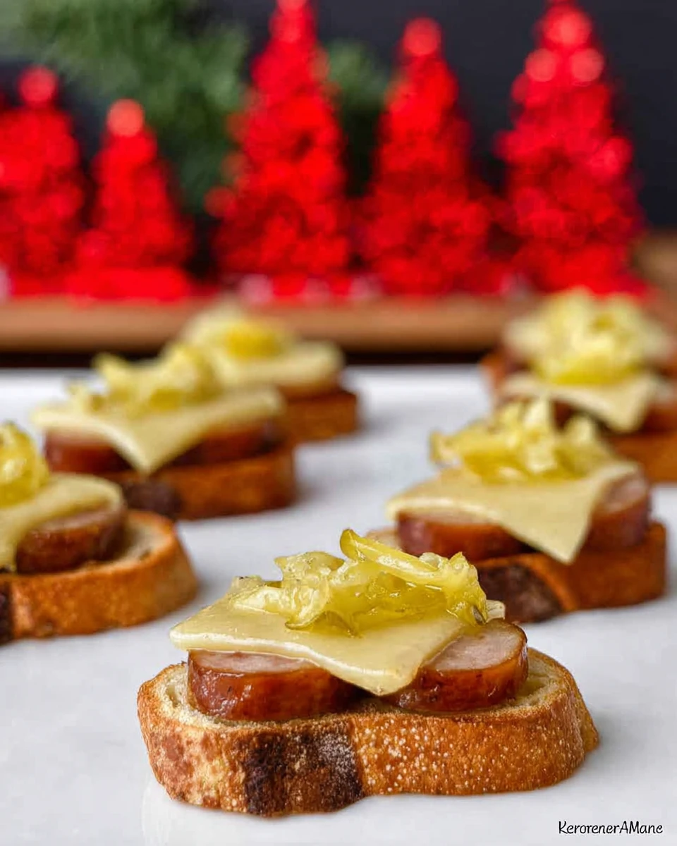 Pepperoncini Gruyere Cocktail Crostini