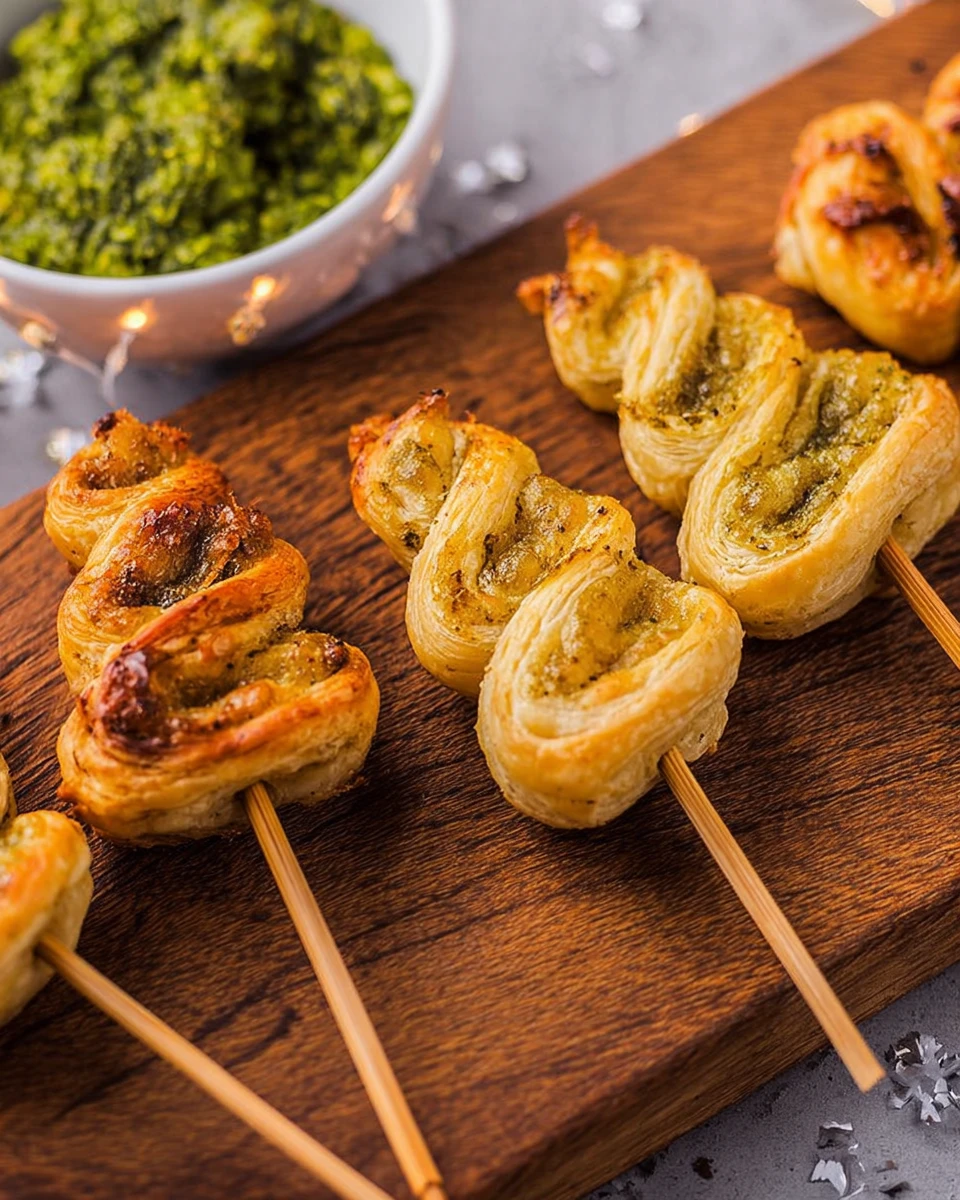 Pesto Puff Pastry Christmas Trees