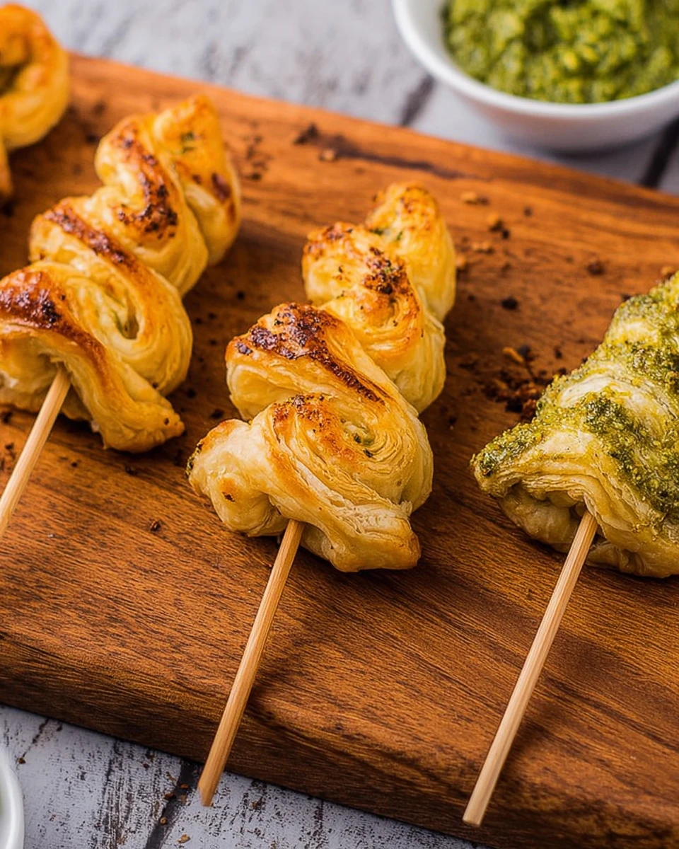 Pesto Puff Pastry Christmas Trees