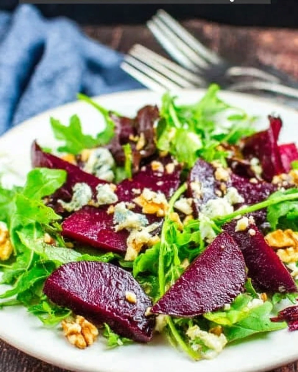 Red Wine Poached Pear Gorgonzola Salad