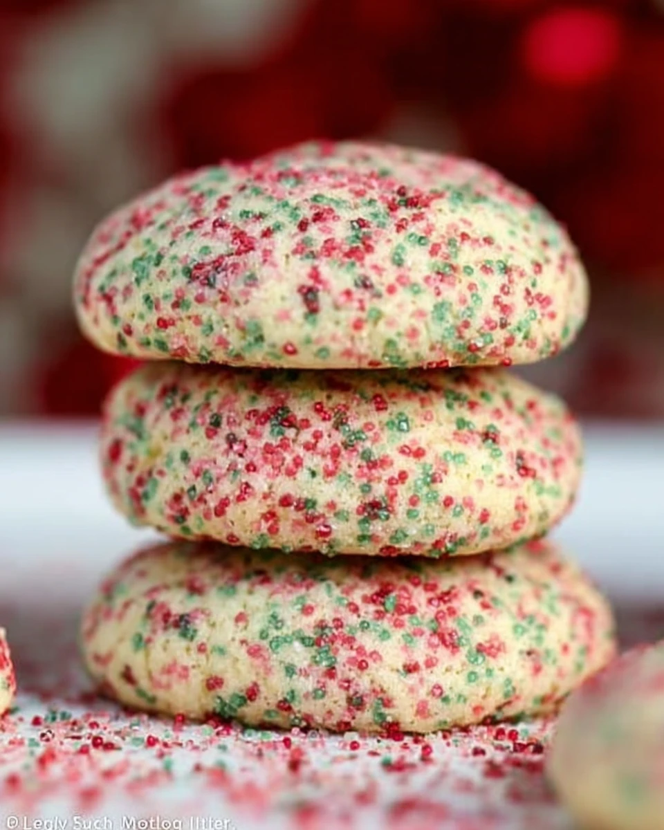 Soft Christmas Sprinkle Cookies 5 Soft Christmas Sprinkle Cookies