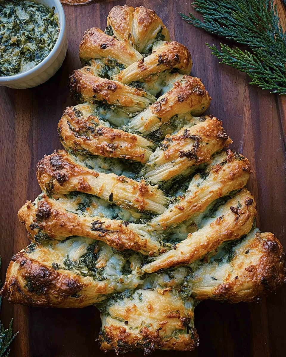 Spinach Dip Pull-Apart Christmas Tree