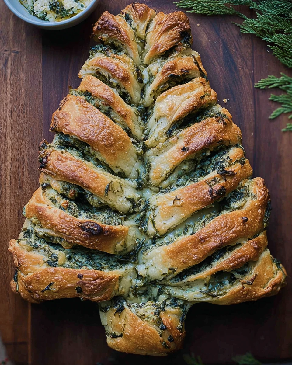 Spinach Dip Pull-Apart Christmas Tree