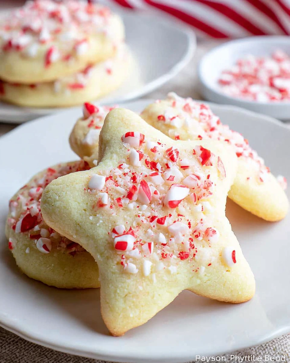 Sugar Cookies With Crushed Peppermint
