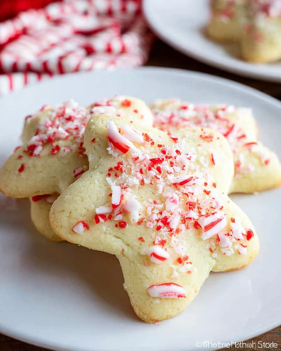Sugar Cookies With Crushed Peppermint