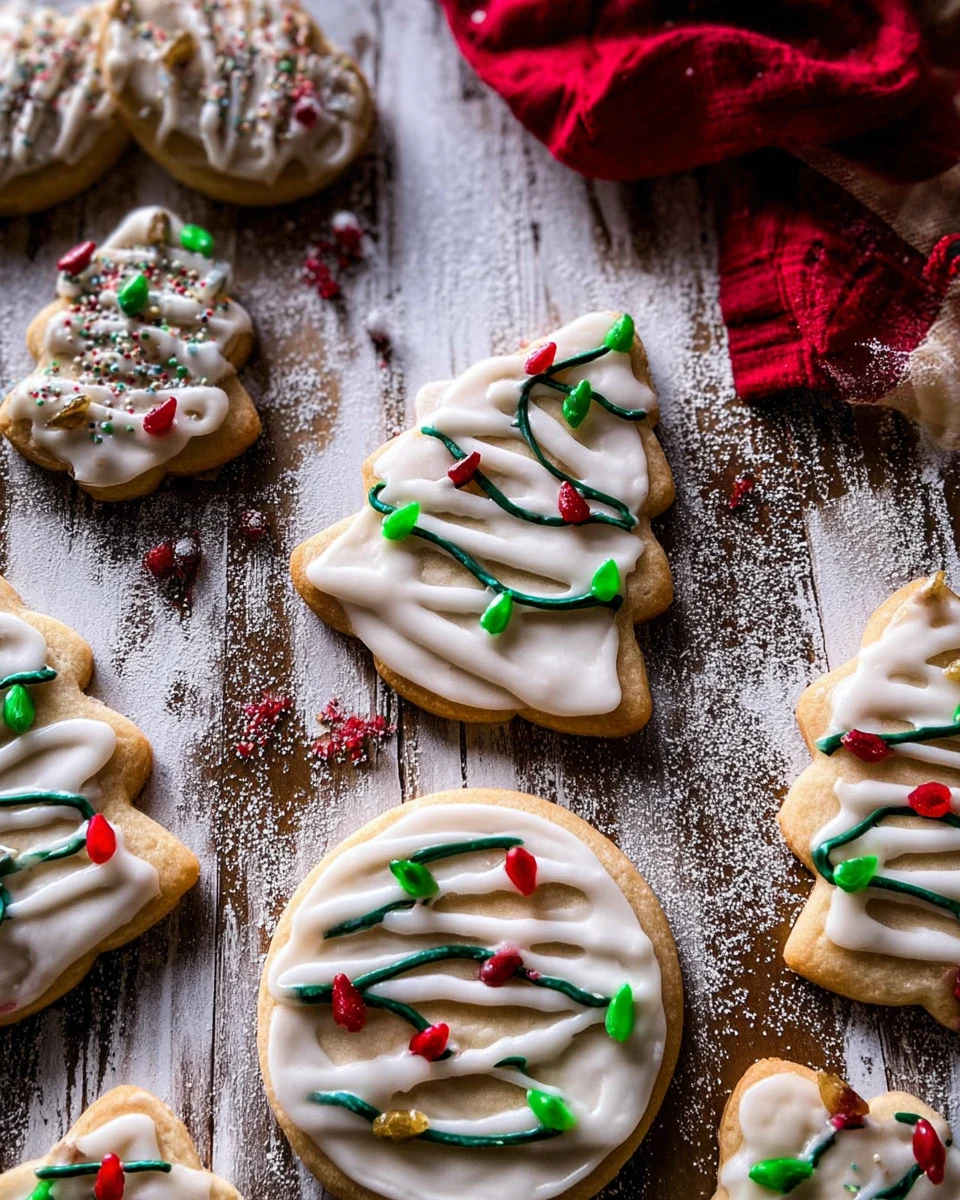 Vanilla Bean Christmas Lights Cookies