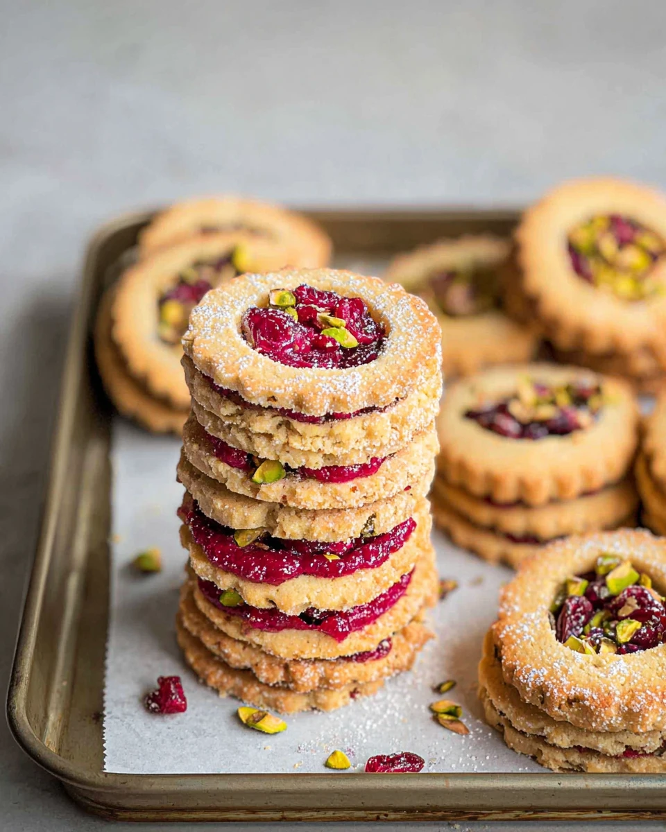 Vegan Christmas Cookies With Pistachio And Cranberries