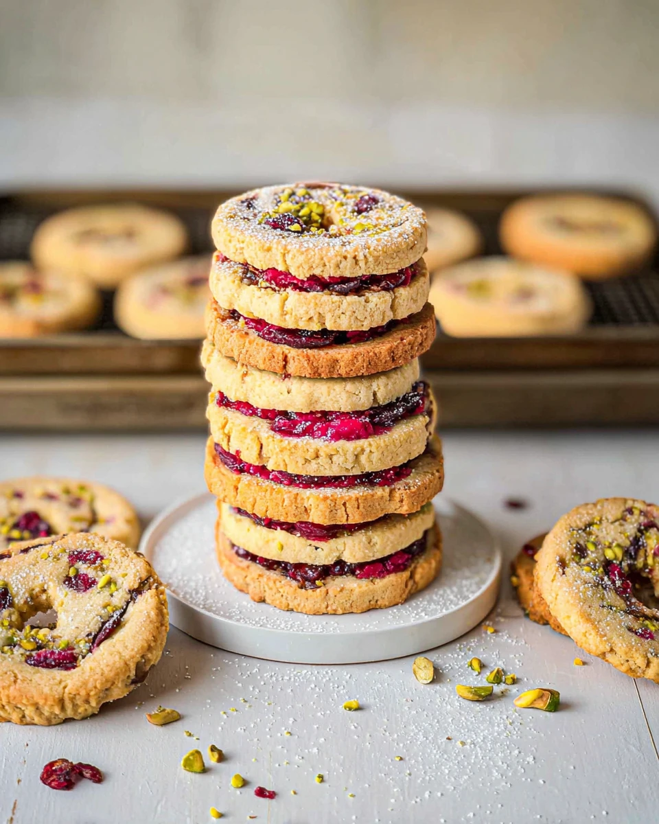 Vegan Christmas Cookies With Pistachio And Cranberries