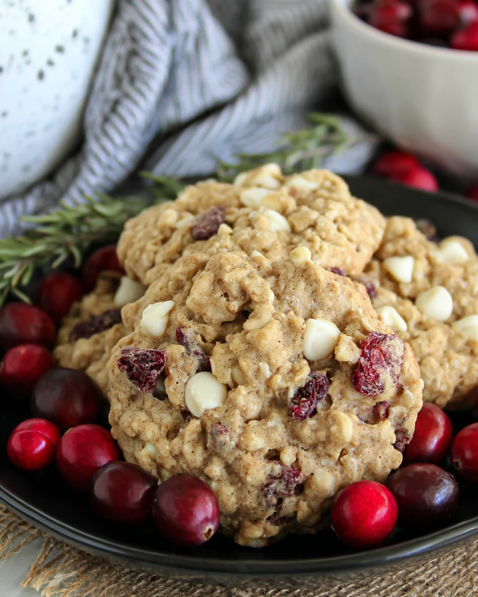 White Chocolate Oatmeal Cranberry Cookies