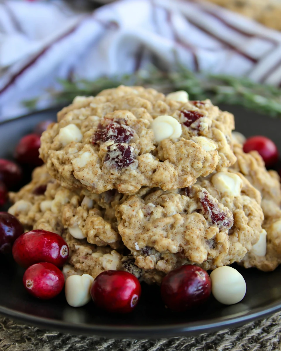 White Chocolate Oatmeal Cranberry Cookies