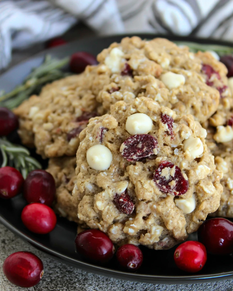 White Chocolate Oatmeal Cranberry Cookies