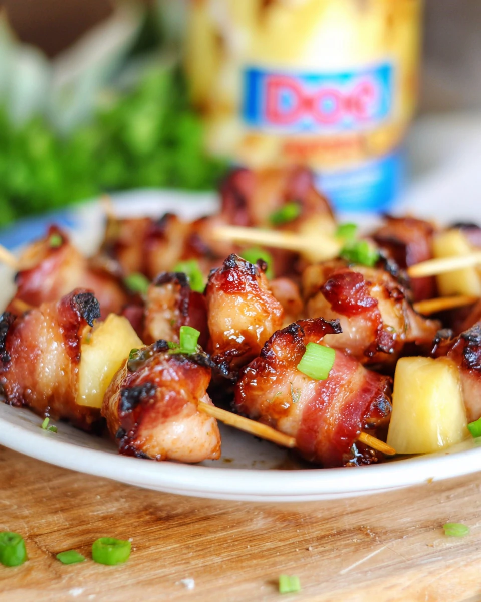 Bacon Wrapped Chicken Teriyaki Bites