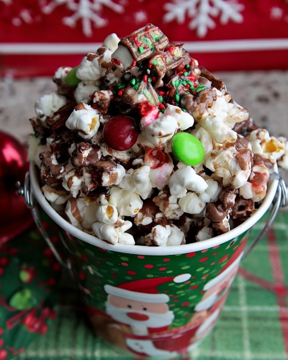 Chocolate Christmas Popcorn