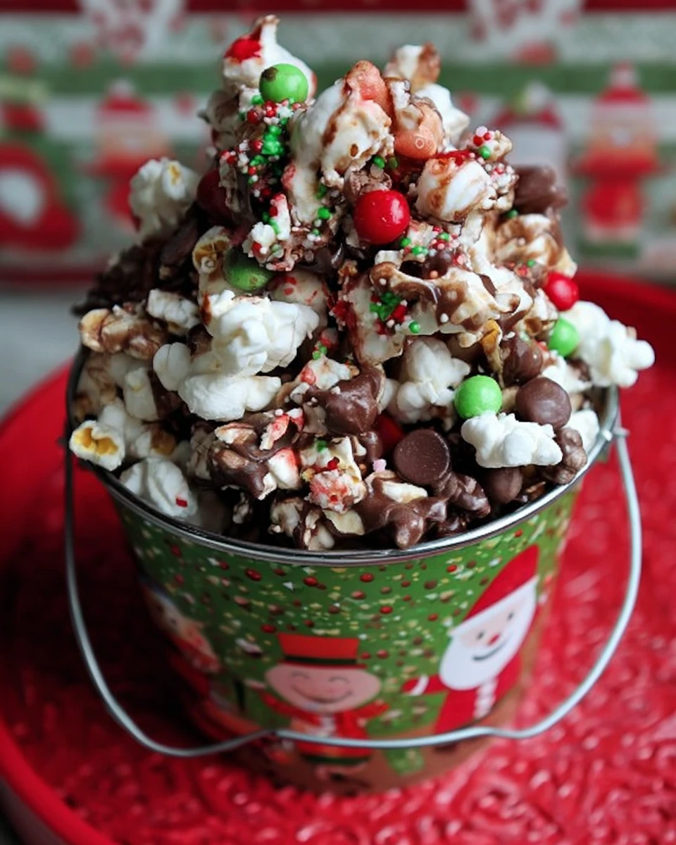 Chocolate Christmas Popcorn