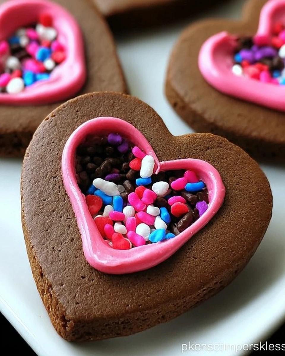 Chocolate Frosted Valentine Cookies