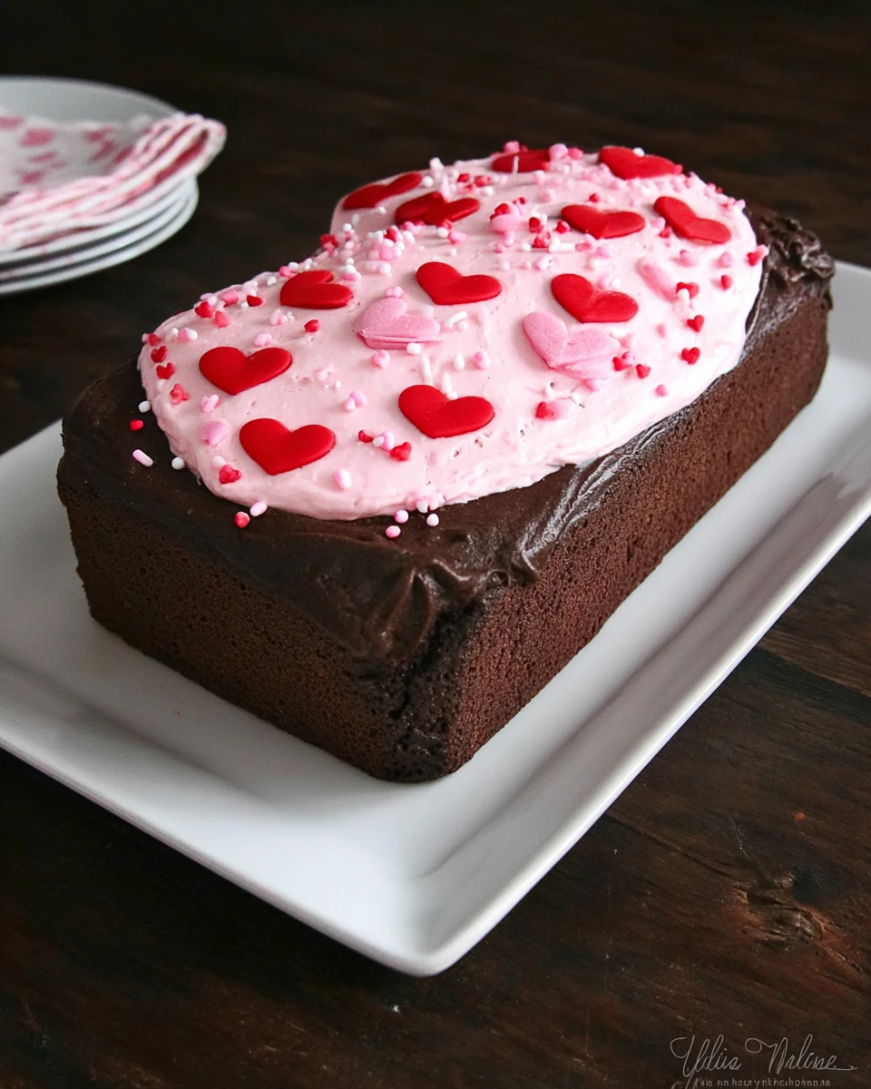 Chocolate Valentine Surprise Cake