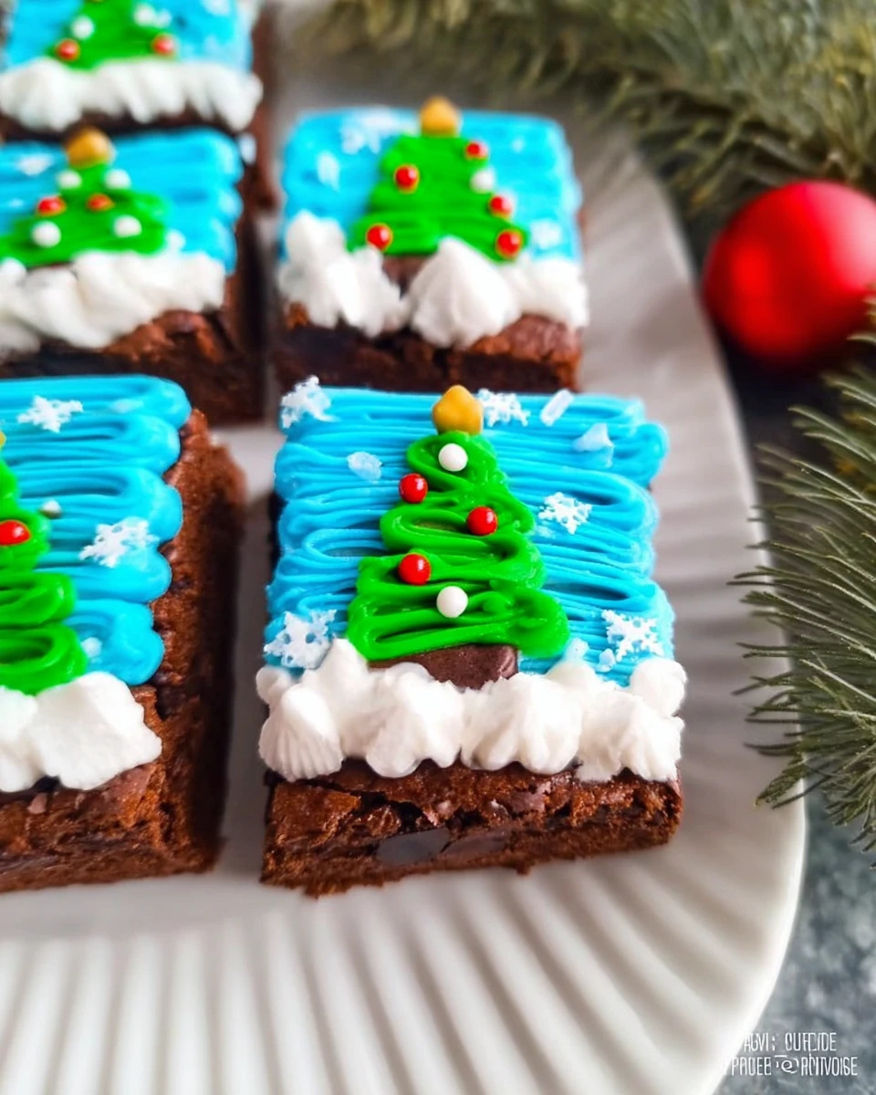 Christmas Tree Brownies