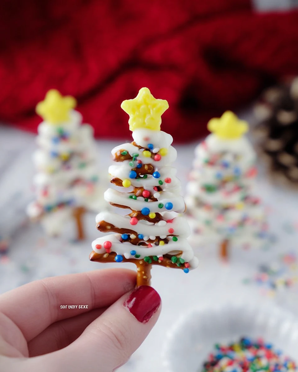 Christmas Trees Made With Pretzels 6 Christmas Trees Made With Pretzels