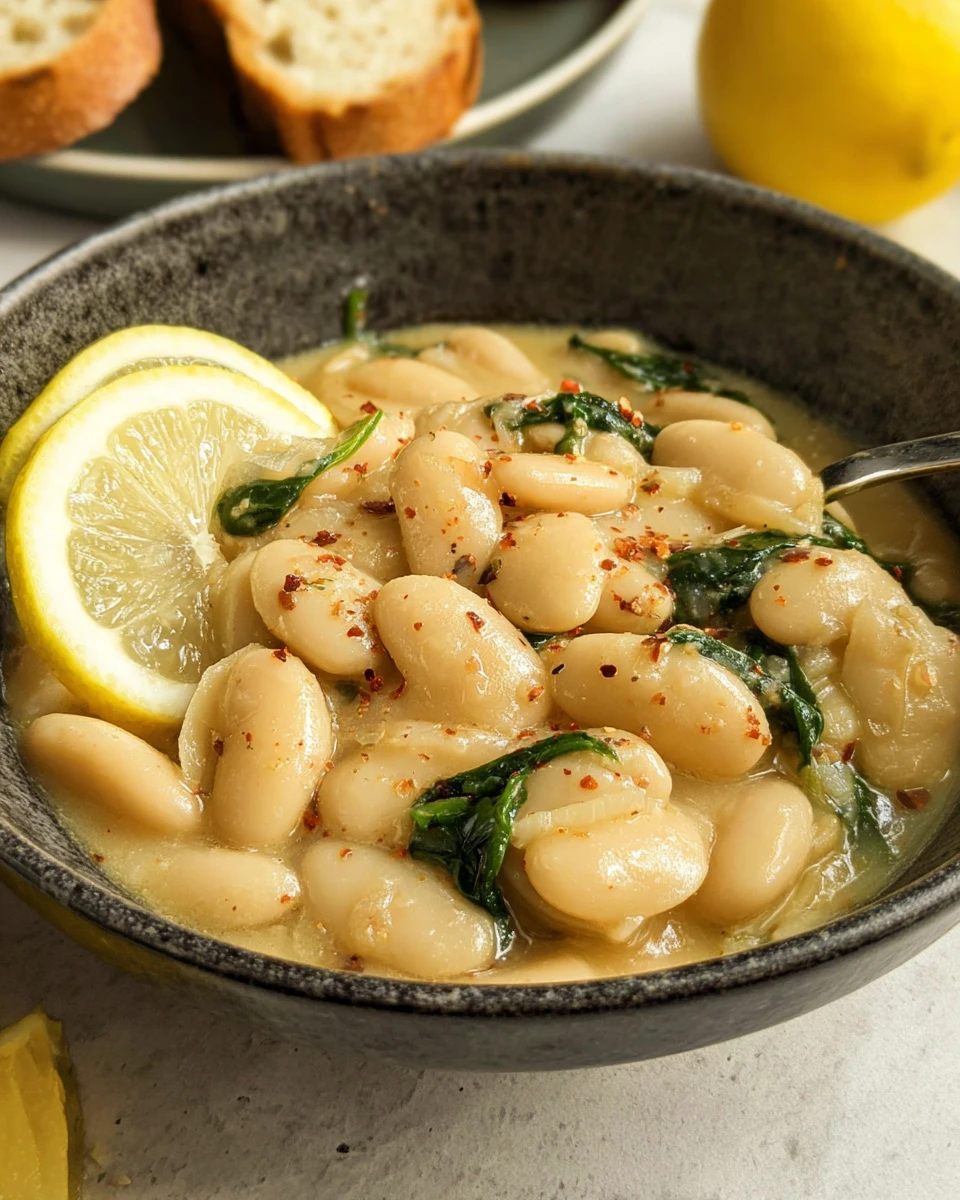 Creamy Lemon Garlic Butter Beans