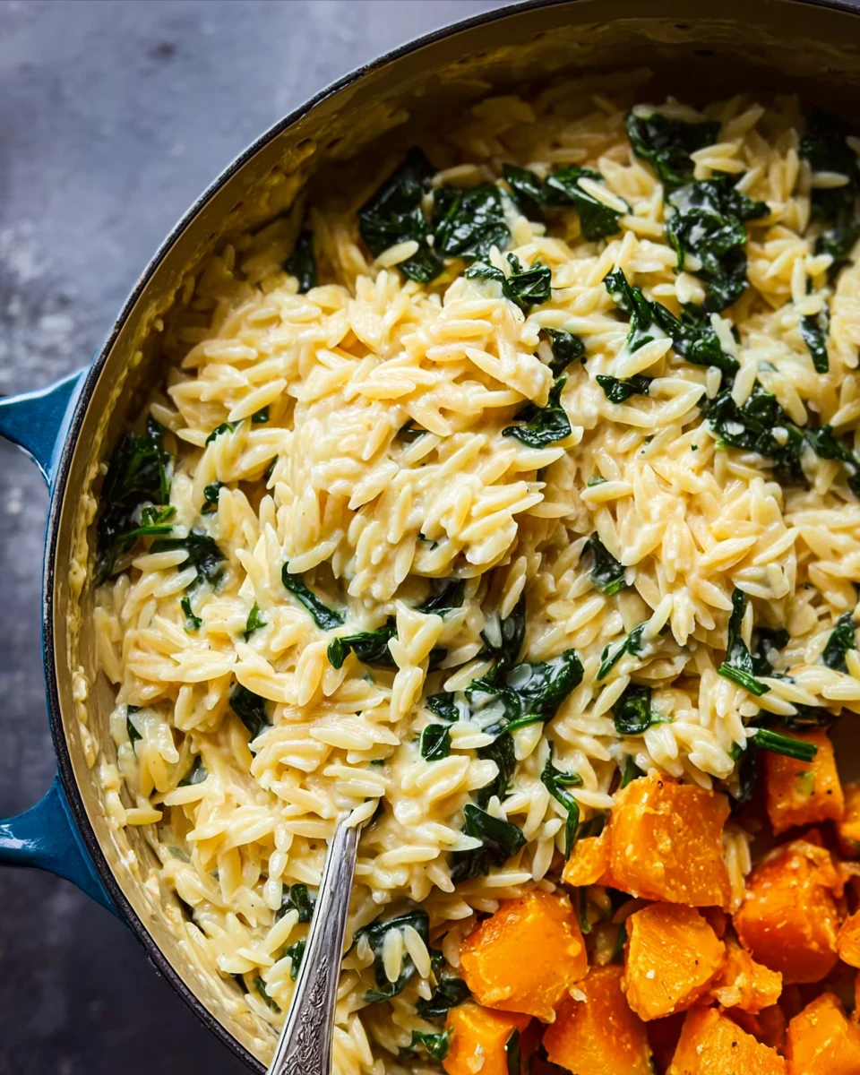 Creamy Orzo Pasta With Roasted Butternut Squash